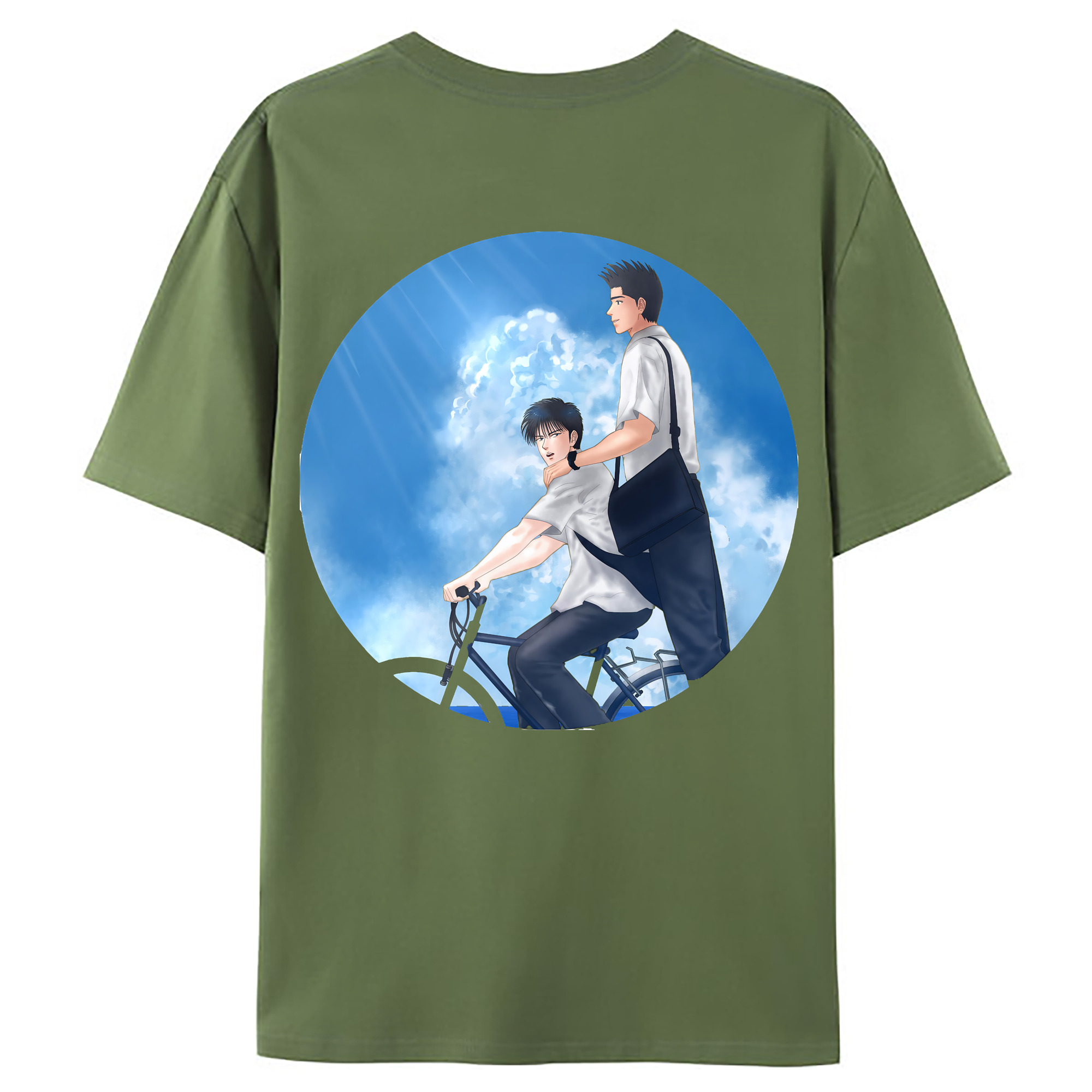 （画像用） SLAM DUNK／スラムダンク 綿100％ メンズ半袖Tシャツ（バックプリント） 通気性